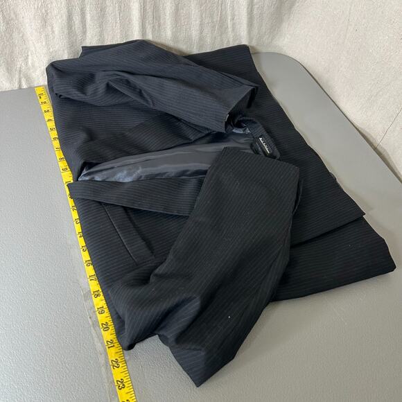 Pierre Cardin Mens Black Pinstripe Blazer 42S Classic Preppy Business 100% Wool - Picture 7 of 12